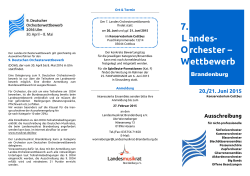 L andes- Orchester – Wettbewerb - Landesmusikrat Brandenburg e.V.