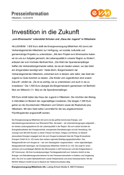Investition in die Zukunft