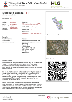 Wohngebiet "Burg-Gräfenröder-Straße" Exposé zum Bauplatz 81/1