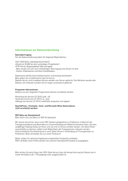 Informationen zur Datenvorbereitung