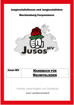 Neumitgliederhandbuch - Jusos Mecklenburg