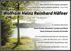 Wolfram Heinz Reinhard Häfner