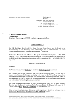 Baubewilligung, Perthalergasse 1, WIB Bauträger GmbH, Gz