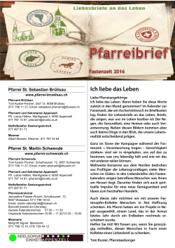 Pfarreibrief Fastenzeit