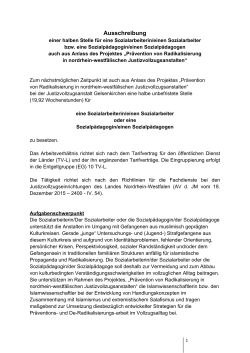 Ausschreibung - NRW-Justiz