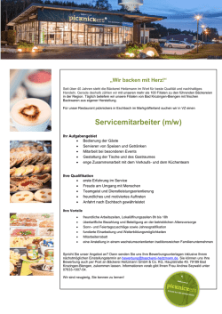 Servicemitarbeiter - Bäckerei Heitzmann