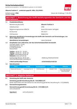 Sicherheitsdatenblatt