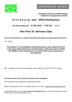 GDCh-Kolloquium - Universität Leipzig