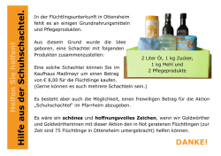 Hilfe aus der Schuhschachtel.