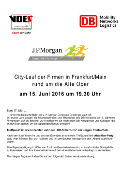 City-Lauf der Firmen in Frankfurt/Main rund um die Alte Oper