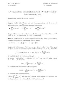 Blatt 5 - Fakultät für Mathematik