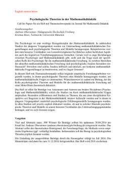 JMD-Themenheft &bdquo;Psychologische Theorien in der