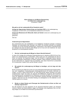 Drucksachen allgemein - Nieders&auml;chsischer Landtag