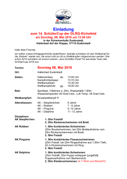 Sonntag 08. Mai 2016 - DLRG Ortsverband Eichsfeld eV