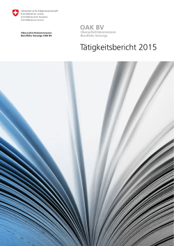 Tätigkeitsbericht - Der Bundesrat admin.ch