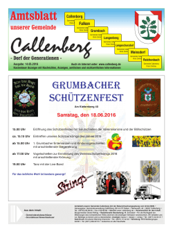 Amtsblatt - Gemeinde Callenberg