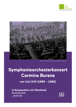 Symphonieorchesterkonzert Carmina Burana