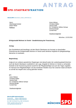 Herrn Oberb&uuml;rgermeister Dieter Reiter Rathaus Anne H&uuml;bner