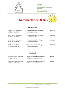 Information - Georgshof Oberheister