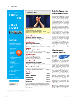 hristus tag esus - nser - Evangelisches Gemeindeblatt