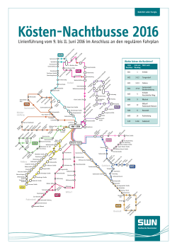 Liniennetzplan der Kösten-Nachtbusse