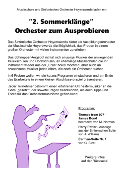 Sommerklänge 2016 - Sinfonisches Orchester Hoyerswerda