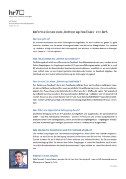 Infos f&uuml;r Feedbackgebende