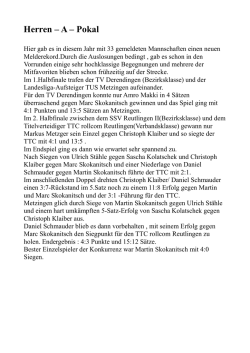 Herren &ndash; A &ndash; Pokal
