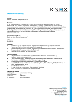 Stellenbeschreibung