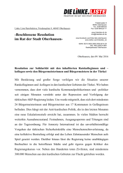 Briefvordruck Fraktion - LINKE.LISTE Oberhausen