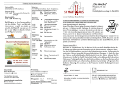 Die Woche - St. Matth&auml;us