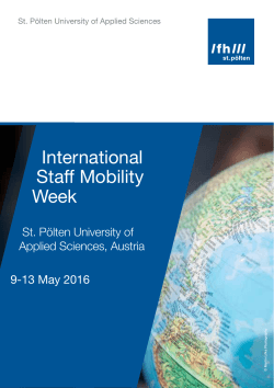 International Staff Mobility Week