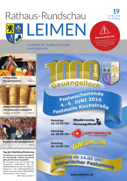 Amtsblatt der Großen Kreisstadt www.leimen.de