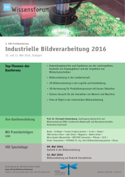 Industrielle Bildverarbeitung 2016