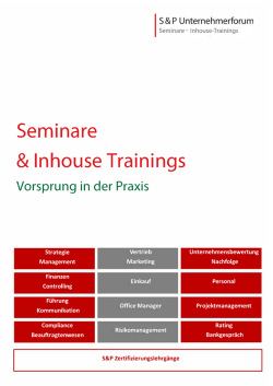 S&P - Seminare - Inhouse Trainings