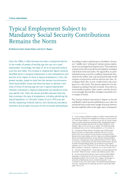 Typical Employment Subject to Mandatory Social