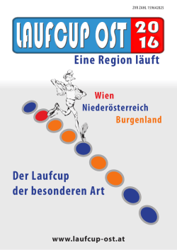 Eine Region l&auml;uft Der Laufcup der besonderen Art