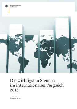 Die wichtigsten Steuern im internationalen Vergleich 2015