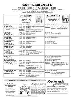 gottesdienste - St. Joseph