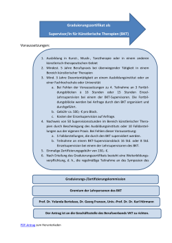 Graduierung - Berufsverbad f&uuml;r K&uuml;nstlerische Therapien BKT