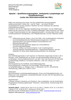 Flyer als pdf-Datei - Deutsche Gesellschaft für Lymphologie