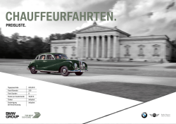 chauffeurfahrten. - BMW Group Classic EN