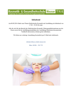 Infoabend - Wellness-Schule