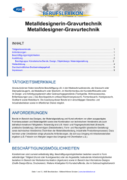 Metalldesignerin-Gravurtechnik Metalldesigner