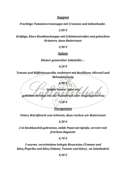 Suppen Salate Vorspeisen