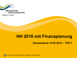 Haushalt 2016 - Eggenstein