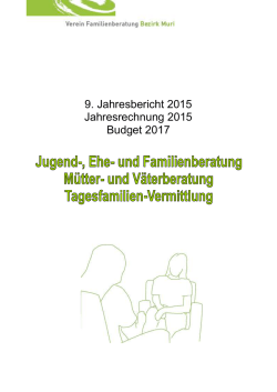 Jahresbericht 2015 / Verein Familienberatung