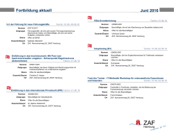 Fortbildung aktuell Juni 2016