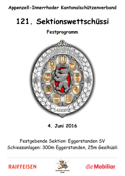 Festprogramm - Sch&uuml;tzenverein Eggerstanden
