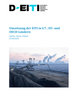 Studie zur EITI Umsetzung in OECD Ländern - D-EITI